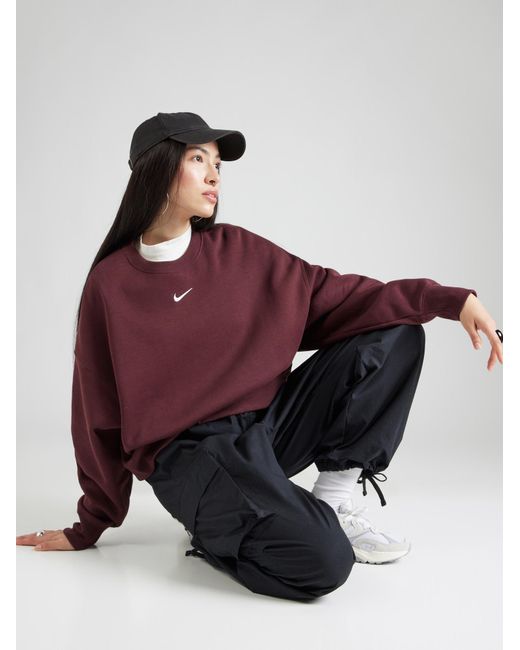 Nike Red Sweatshirt Phoenix Fleece