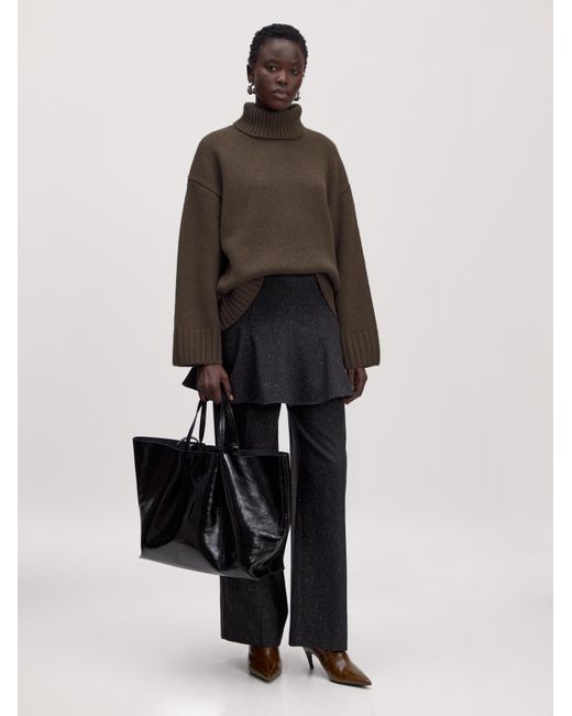 EDITED Brown Oversize Pullover Aus Wollmix Eireen