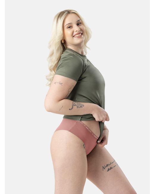 LEAFLETIC Pink Panty Mid Rise Hipsters/Brief