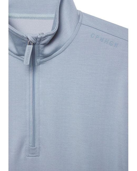 COPENHAGEN Blue Langarmshirt aus hochwertigem Material mit Stehkragen und Reißverschluss