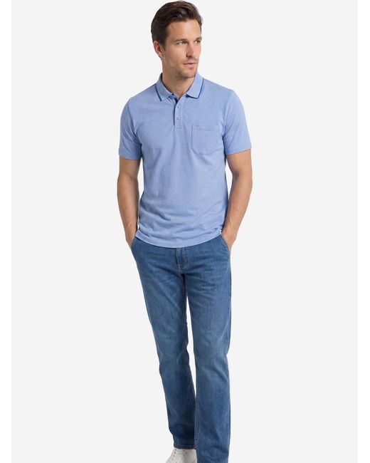 Redmond Shirt Basic in Blue für Herren