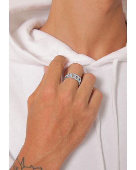 Kuzzoi Ring Bandring in Metallic für Herren