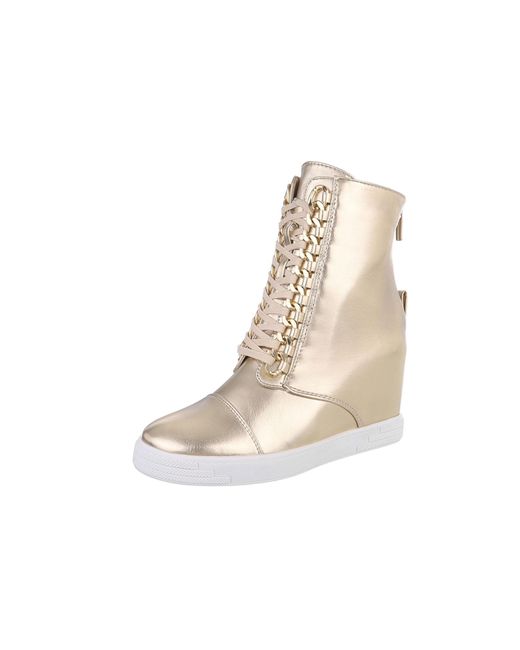 Ital-Design White Schnürstiefelette