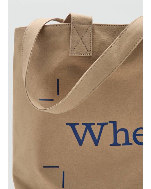 Mango Tasche in Natural für Herren
