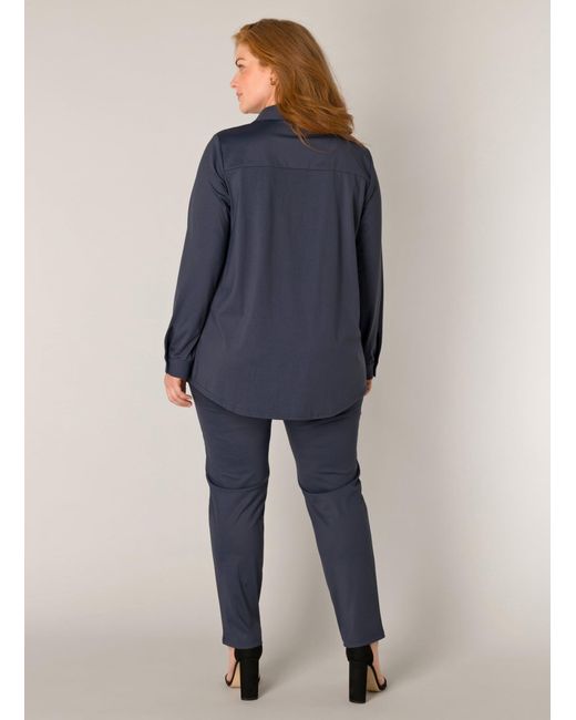 Base Level Curvy Blue Bluse