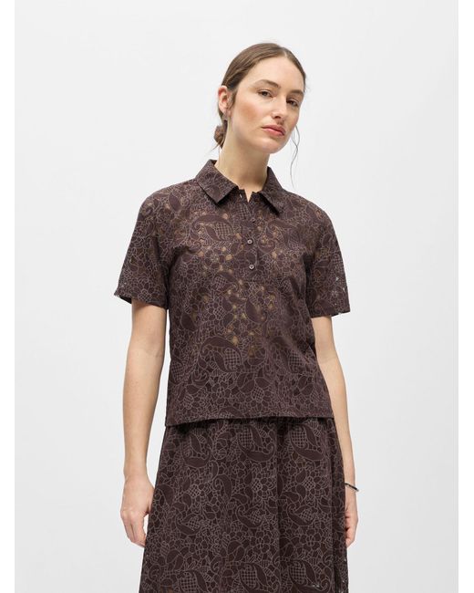 Object Brown Bluse Objbianca