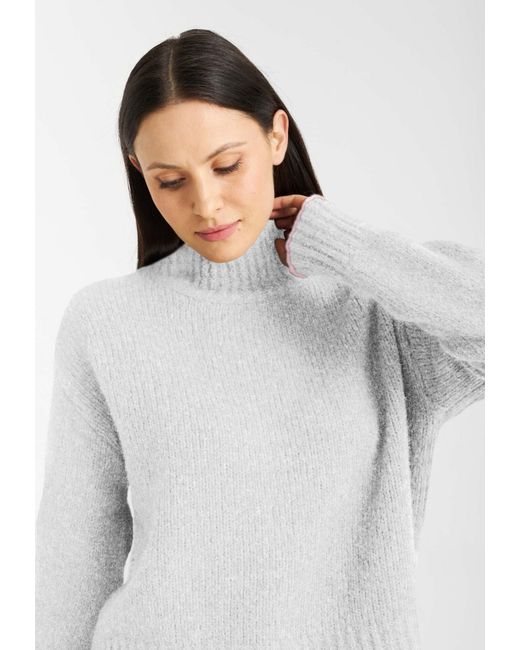 Frieda & Freddies White Strickrollkragenpullover