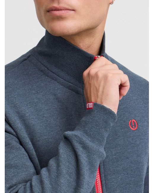Solid Sweatjacke Benntrack in Blue für Herren