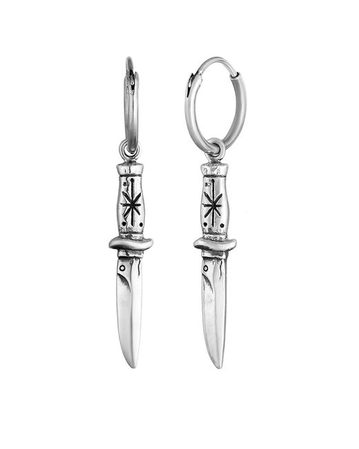 Haze & Glory Ohrringe Knife in White für Herren