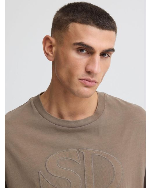Solid Rundhalsshirt Sduncaster in Gray für Herren