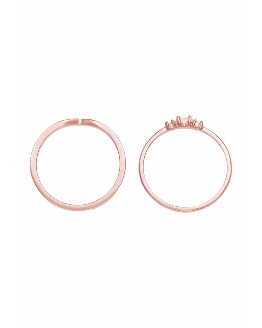 Elli Jewelry Multicolor Ring Set
