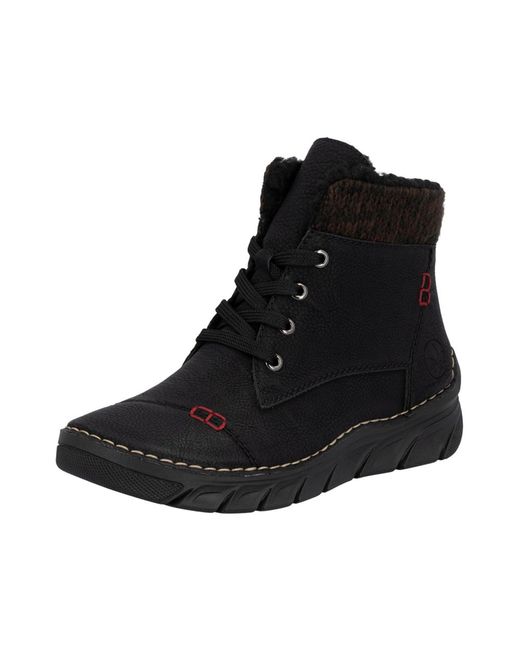 Rieker Black Schnürstiefelette
