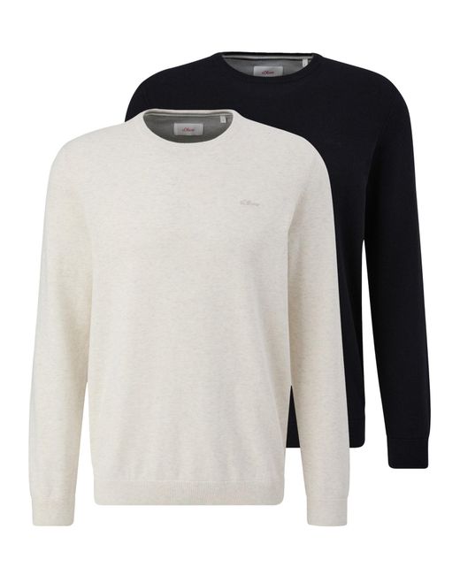 S.oliver Oliver Pullover Basic in Black für Herren