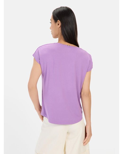 Camel Active Purple T-Shirt Aus Elastischer Viskose