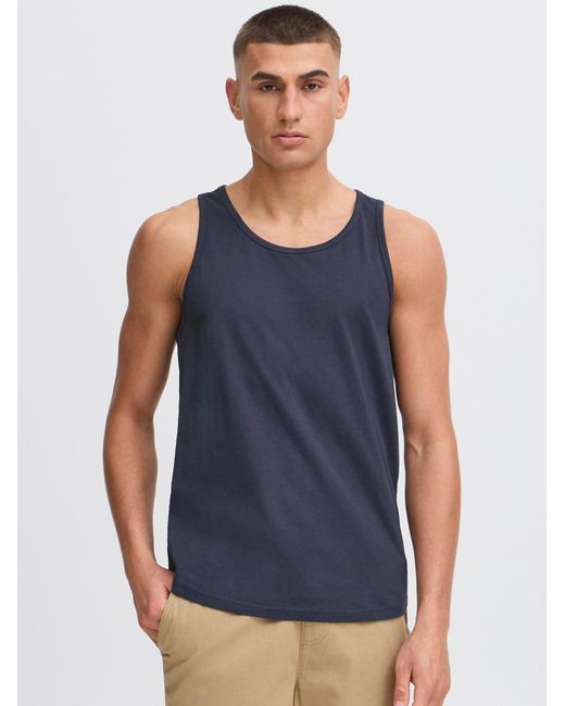 Solid Rundhalsshirt Sdjulisto in Blue für Herren