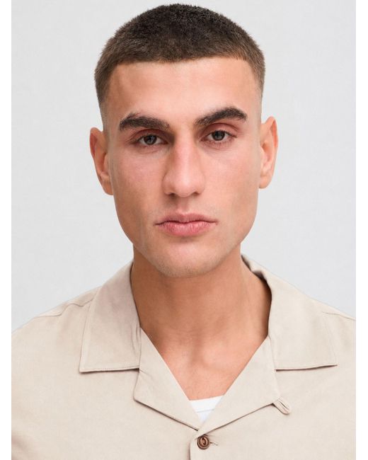 Solid Kurzarmhemd Sdpablo in Natural für Herren