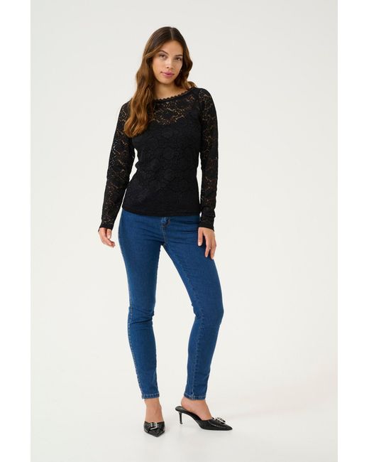 Kaffe Black Bluse Ka Aia