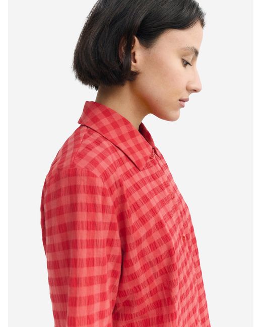 Thinking Mu Red Bluse Ane