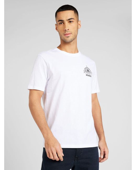 HUGO T-shirt 'dedico' in White für Herren
