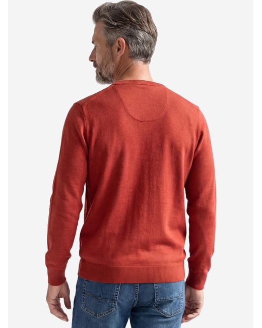 Redmond Pullover Basic in Red für Herren