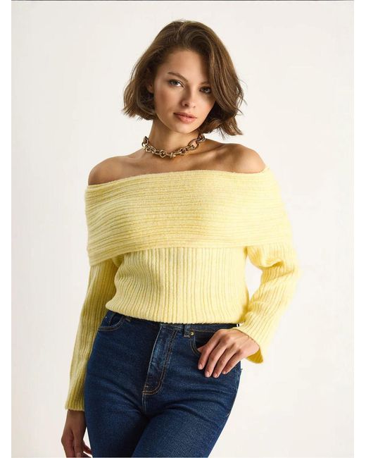 Bianco Lucci Yellow Pullover