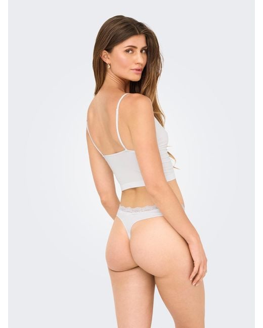ONLY White Unterhemd Onlvicky