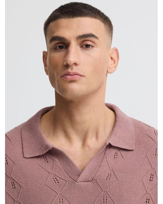 Solid Poloshirt Sdudell in Pink für Herren