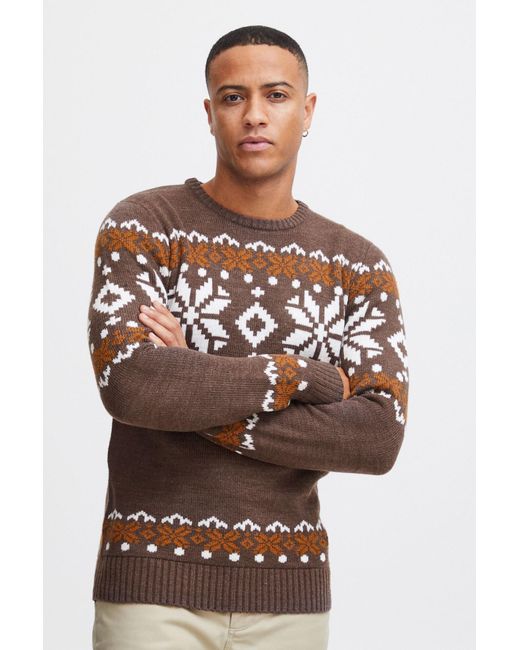 Solid Pullover Norwig in Brown für Herren