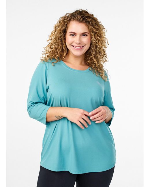Active By Zizzi Blue Funktionsshirt