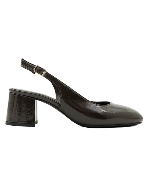 Desa Black Slingpumps Slingback-Blockabsatz