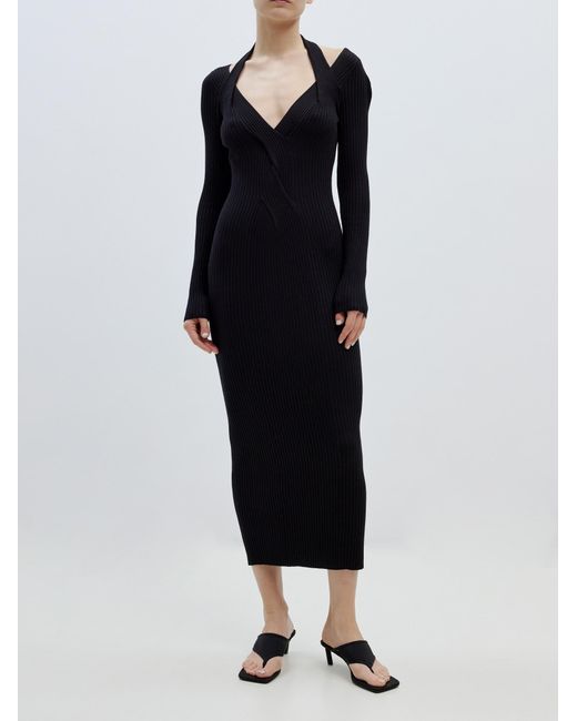 EDITED Black Strickkleid
