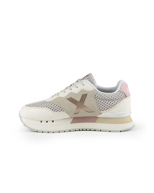 Munich White Trainers Dash Sky