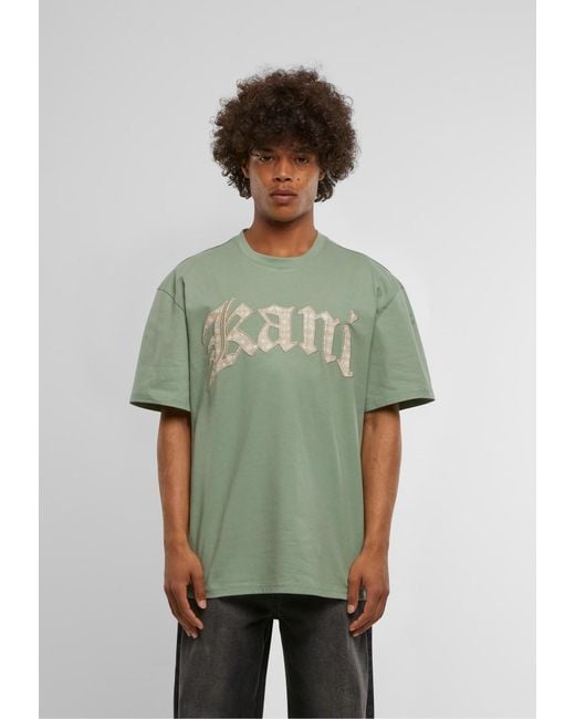 Karlkani Kani Paisley Letter T-Shirt in Green für Herren