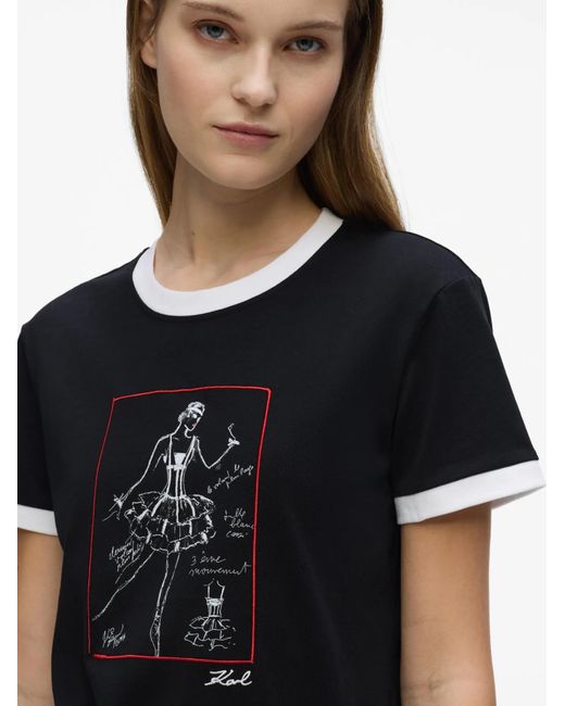 Karl Lagerfeld Black T-Shirt Le Ballet