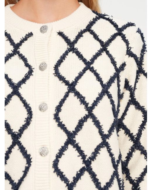 Y.A.S White Strickjacke Zigly
