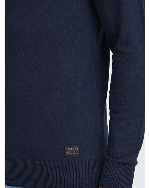 Solid Strickpullover Sdakant in Blue für Herren
