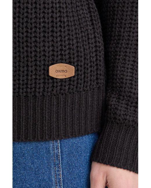 Oxmo Black Strickpullover Oxedna Oneck