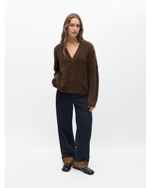Object Brown Strickjacke Objharry