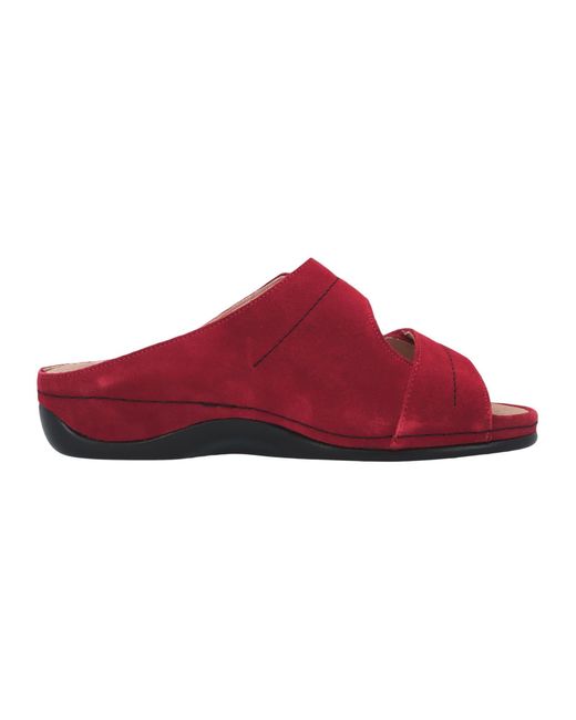 Berkemann Red Pantolette Fedora