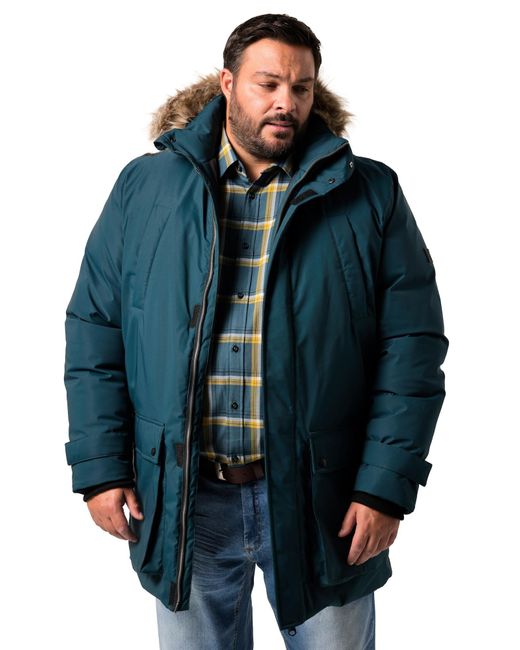Men Plus Parka in Blue für Herren