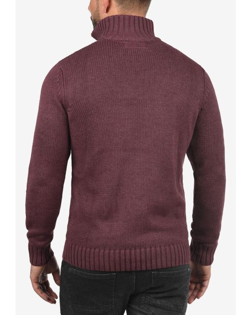 Solid Strickpullover Petro in Purple für Herren