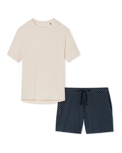 Schiesser Blue Pyjama Organic Cotton