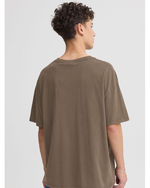 Solid Rundhalsshirt Sdtenny in Brown für Herren