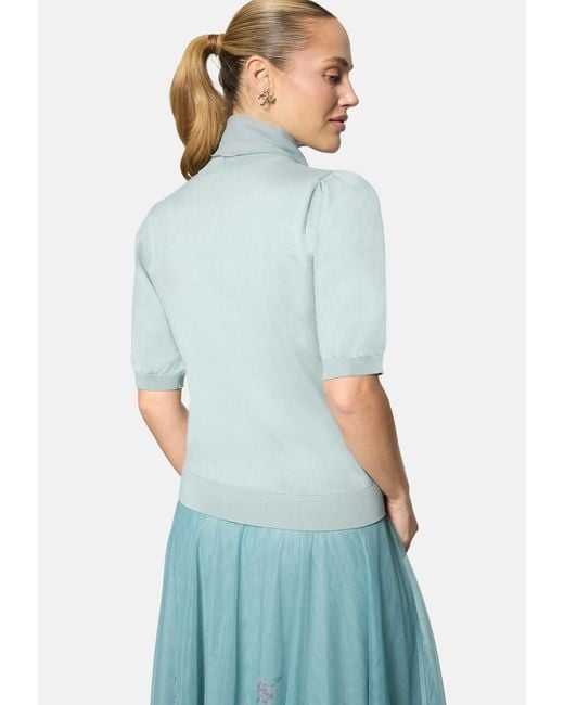 Zero Blue Pullover Mit Schleife