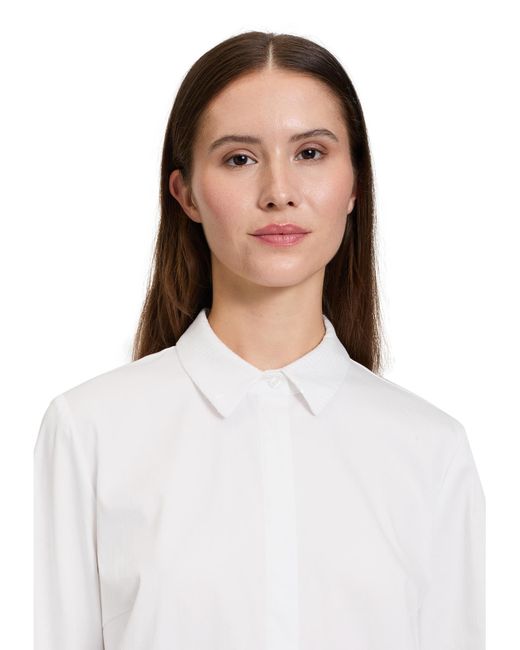 BETTY&CO White Hemdbluse Mit Pailletten