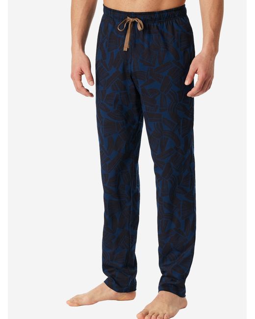 Schiesser Pyjamahose Mix Relax in Blue für Herren