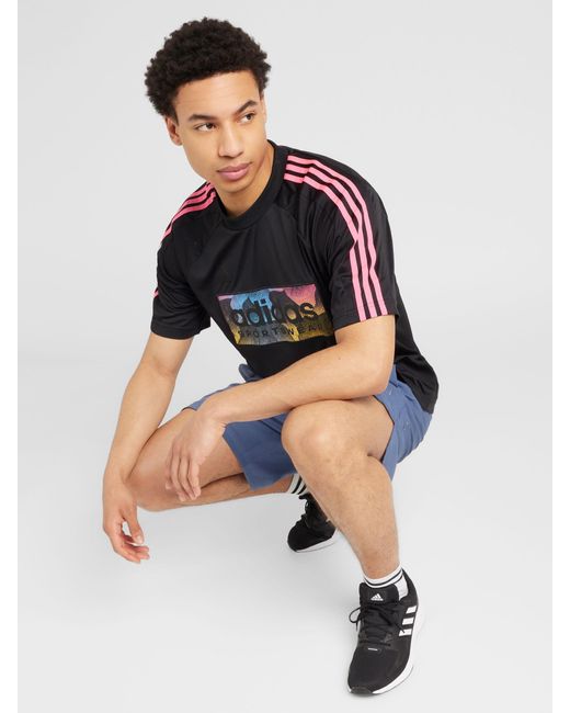 Adidas Sportshirt 'tiro' in Black für Herren