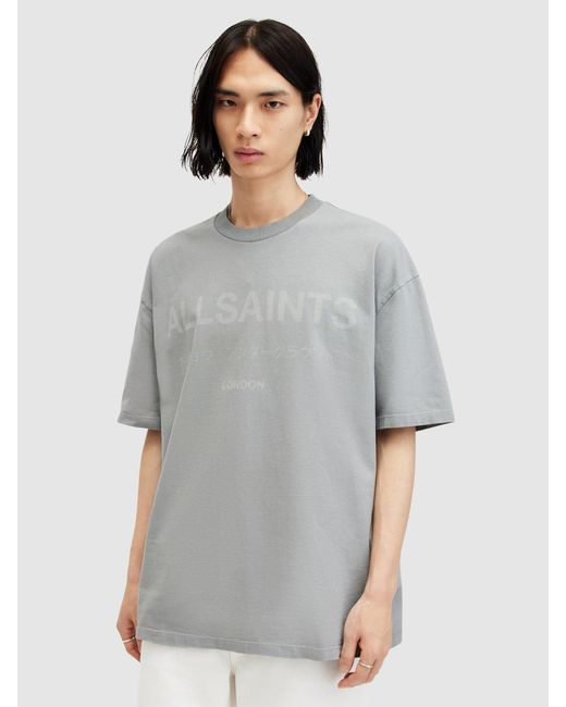 AllSaints T-shirt 'laser' in Gray für Herren