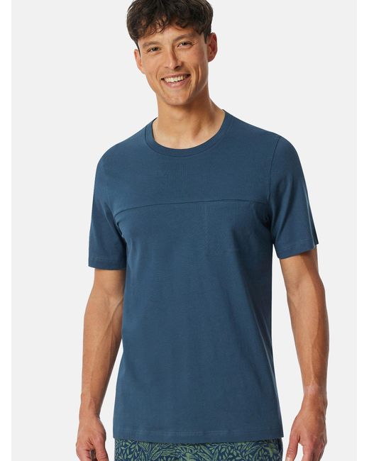 Schiesser Sleepshirt Mix Relax in Blue für Herren