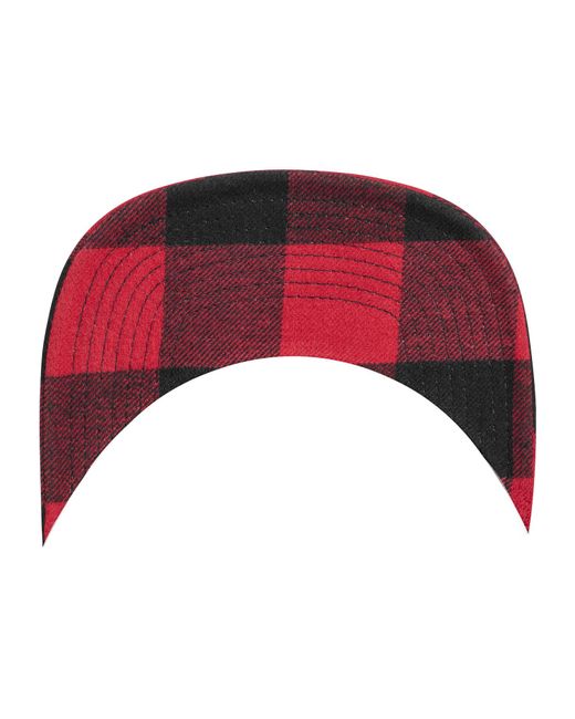 Flexfit Black Cap Checked Flanell Peak